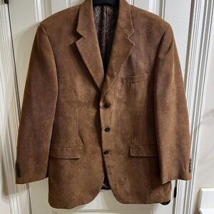 Ralph Lauren Blazer 43L Brown Corduroy Brown with Paisley Lining Really Sharp